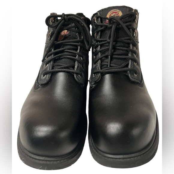 BRAHMA MEN'S STEEL TOE BLACK WORK BOOTS  Shock Absorbent Weight Dispersion. - Picture 5 of 13